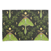 ルナガの蛾、月相とツタのダマスク2 枕カバー (正面右)