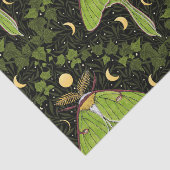 ルナガの蛾、月相とツタのダマスク2 薄葉紙 (詳細)