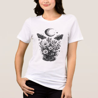 ルナガーデン — ビンテージセレステリアボタニカルエングレーヴィング トライブレンドTシャツ