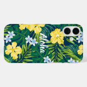 ルナハイビスカスガーデンハワイアン – イエローとネイビー Case-Mate iPhoneケース (裏面 (横))