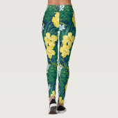 ルナハイビスカスガーデンハワイアン – イエロー&ネイビー レギンス (裏面)