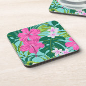 ルナハイビスカスガーデンハワイアン – ピンク&ターク コースター (左側)