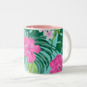 ルナハイビスカスガーデンハワイアン – ピンク&ターク ツートーンマグカップ (正面右)