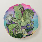 ルナムーンダスターモスフェアリーの馬の丸い枕 ラウンドクッション (裏面)