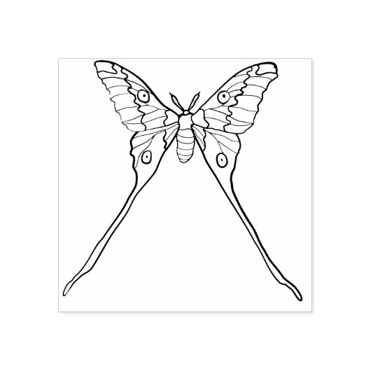 ルナモスイエローオレンジウィッチー魔法の昆虫 ラバースタンプ (インプリント)