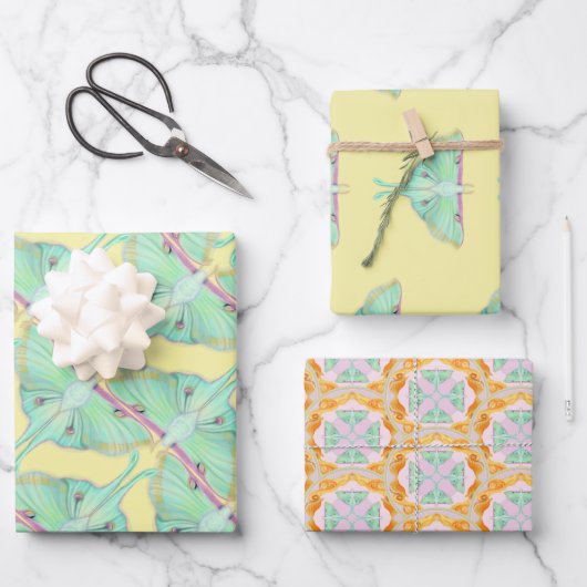 ルナモスオンイエロ ラッピングペーパーシート (正面)