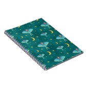 ルナモスシアルムーンズスターズティール（緑がかった色） ノートブック (右側)