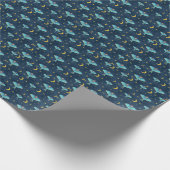 ルナモスシチュアルモオン&スターズネイビー ラッピングペーパー (角)