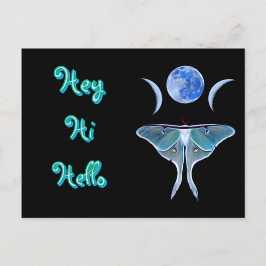 ルナモストリプルムーンヘイこんにちは ポストカード (正面)