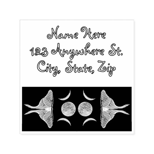 ルナモストリプルムーン名前をカスタムする セルフインキングスタンプ (デザイン)