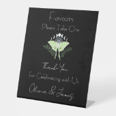 ルナモスムーンフェイズ結婚式の引き出物 台座サイン (正面)