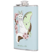 ルナモスムーンホワイトキャットグリーン フラスク (左)