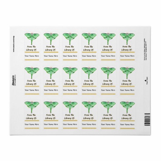 ルナモス蔵書票 ラベル (フルシート)