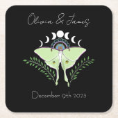 ルナモス蛾の時期 スクエアペーパーコースター (正面)