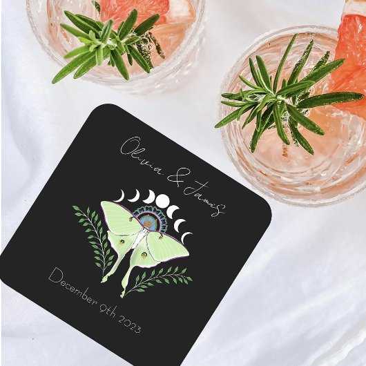 ルナモス蛾の時期 スクエアペーパーコースター