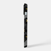 ルナモス、月相とアイビーダマスク柄 iPhone 15ケース (左側面)