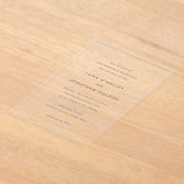 ルナモダン結婚の アクリル招待状 (レイダウン)