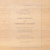 ルナモダン結婚の アクリル招待状 (正面)