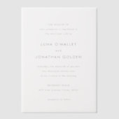 ルナモダン結婚の ベラム紙招待状 (正面)