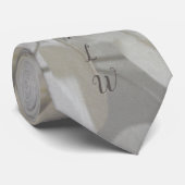 ルナリアシルバードルwithイニシャル植物学 ネクタイ (ロール)