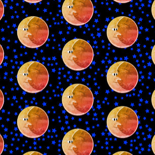 ルナヴィンテージムーンアンドスターズスケッチ ラッピングペーパーシート