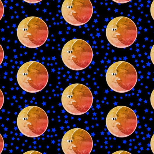 ルナヴィンテージムーンアンドスターズスケッチ ラッピングペーパーシート