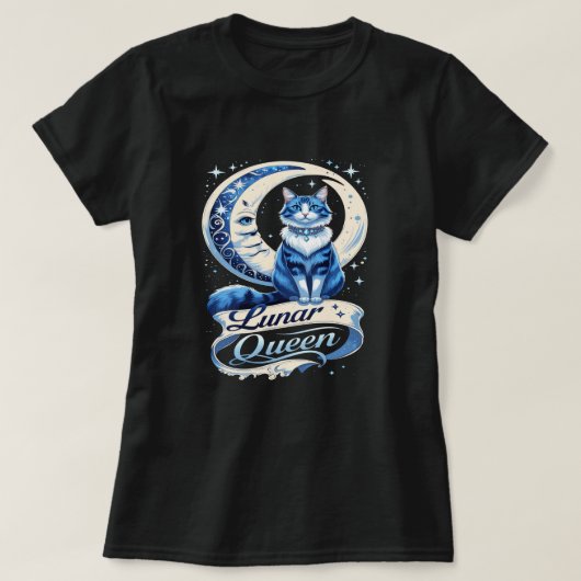 ルナークイーンキャット Tシャツ (デザイン正面)