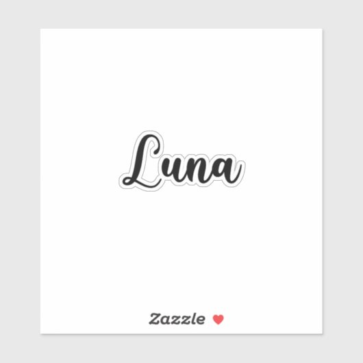 ルナ名 – 手書き書 シール (シート)