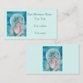 ルナ月の女神マーメイドアートby Renee L. Lavoie 名刺 (正面/裏面)