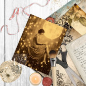 ルナ紙ムーンガール、ヴィンテージ写真ジャズエイジ ポストカード