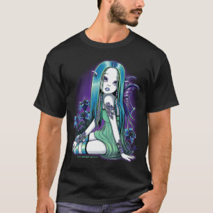 "ルナ"のゴシック様式月のLillyの妖精の芸術の上 Tシャツ