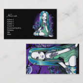 "ルナ"のゴシック様式月のLillyの妖精の芸術の名刺 名刺 (正面/裏面)