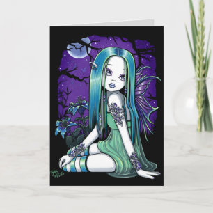 "ルナ"のゴシック様式月のLillyの妖精の芸術カード カード
