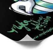 「ルナ」ゴシック・ムーン・リリー・フェアリー・アートのポスター ポスター (角)