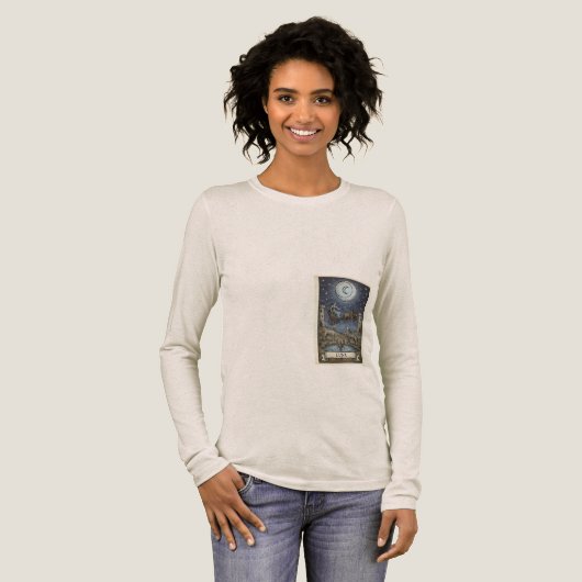 ルナ・ミスティカ: 天上の女神の月 トライブレンドTシャツ (正面全体)
