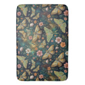 ルナ・モス & 月の満ち欠け、星の咲く夜の花 バスマット (正面縦)