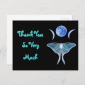 ルナ moth トリプルムーン 感謝 ポストカード (正面/裏面)