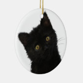 ルナBellaの黒い子ネコ セラミックオーナメント (右)