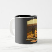 ルニオンキャニオントレイル – ロサンゼルスハイキング ツートーンマグカップ (正面左)