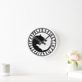 ルニックディレウルフバイキングノルスノルディックルーンズ ラウンド壁時計 (ホーム)