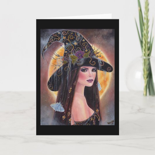 ルネによるフィロメナ・ハロウィーンの不気味な魔女カード カード (正面)