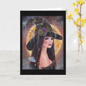 ルネによるフィロメナ・ハロウィーンの不気味な魔女カード カード (黄色い花)