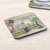 ルネサンスのスタイル(色のlitho)の寝室 コースター (左側)