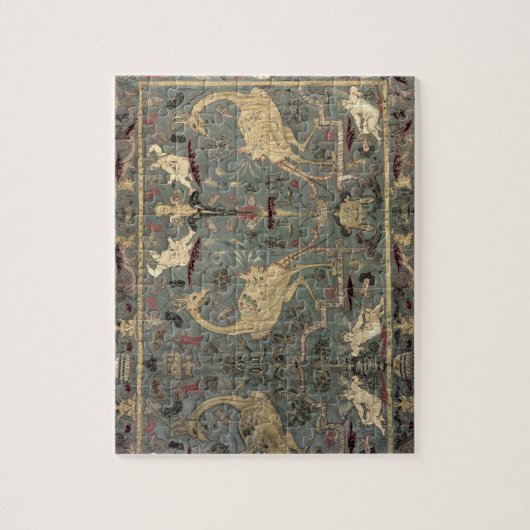 ルネサンスのデザイン、17世紀(絹)のValance ジグソーパズル (縦)