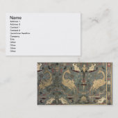 ルネサンスのデザイン、17世紀(絹)のValance 名刺 (正面/裏面)