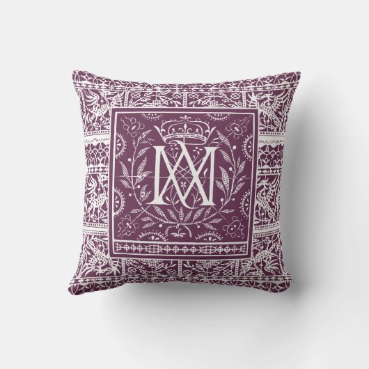 ルネサンスのフェニックスのフランスのなモノグラムMA クッション (裏面)