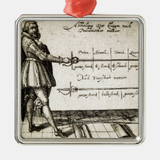 ルネサンスのフェンシング メタルオーナメント