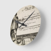 ルネサンスのフェンシング ラウンド壁時計 (傾斜)