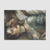 ルネサンスの恋人たちの情熱的なキス デコパージュ 薄葉紙 (正面)