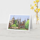 ルネサンスの村の絵画 カード (黄色い花)